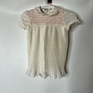 Vintage Polly flinders floral smocked accordion dress sz 3-9m